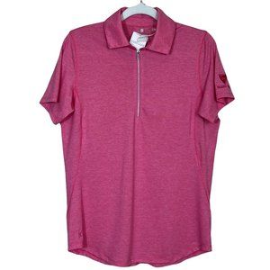 Kate Lord Sade‎ Golf Polo Passion Heather Women’s Small Island View CC Logo